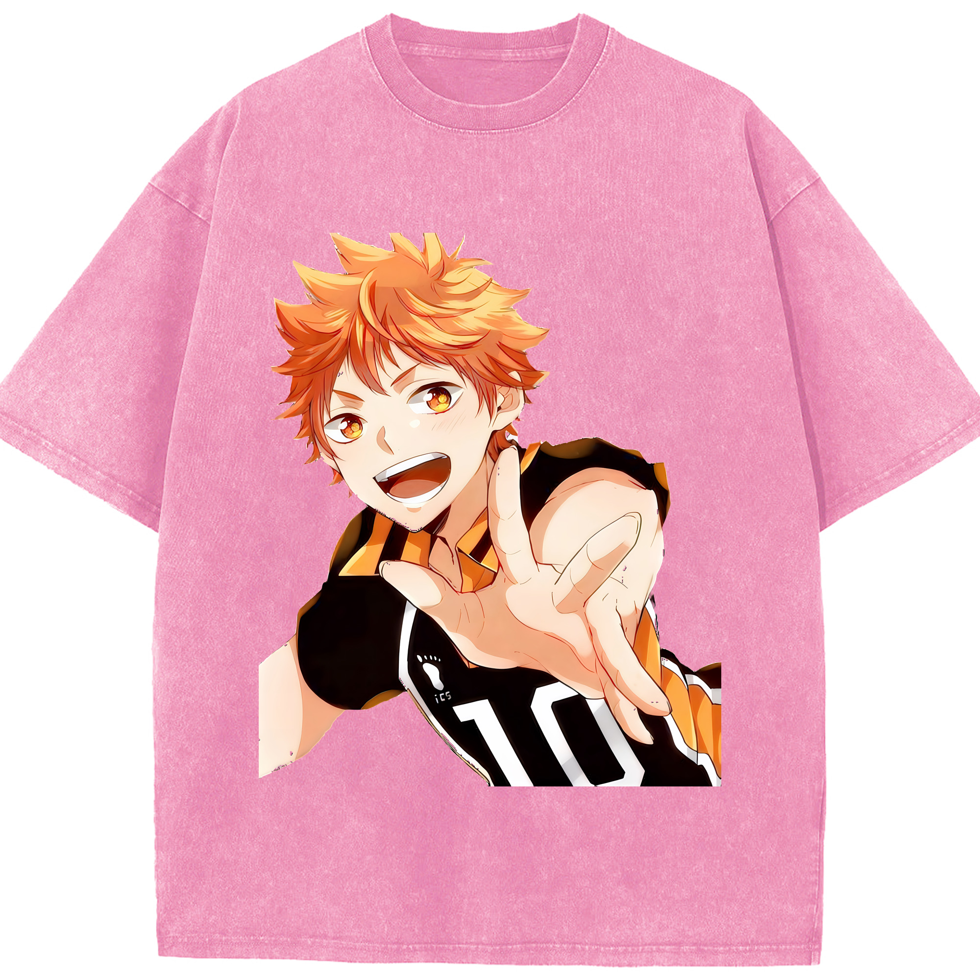 （画像用） ハイキュー!! Haikyu!! 綿100% ヴィンテージ風 半袖Tシャツ（フロントプリント）
